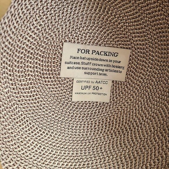 Eric Javits Tan Hampton Squishee Straw Hat EUC - Picture 4 of 7